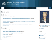 Tablet Screenshot of foreignminister.gov.au